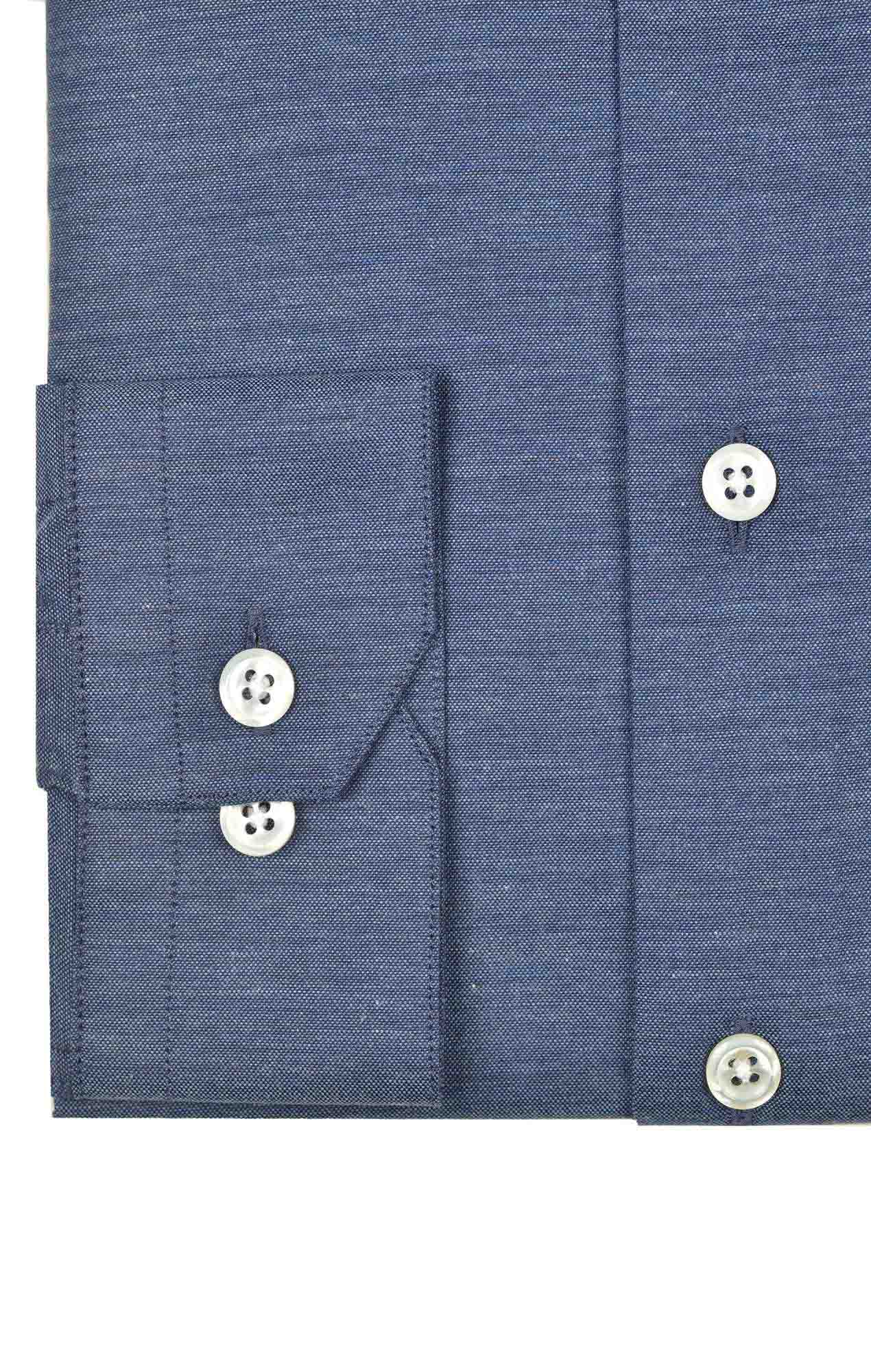 Blue houndstooth oxford shirt