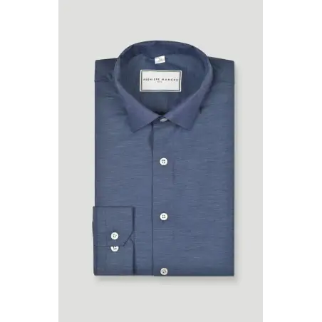 Blue houndstooth oxford shirt