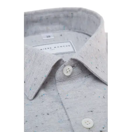 Grey shirt with micro dots