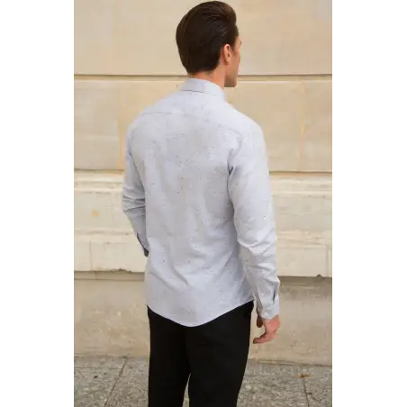 Chemise grise à puces Chemises pois