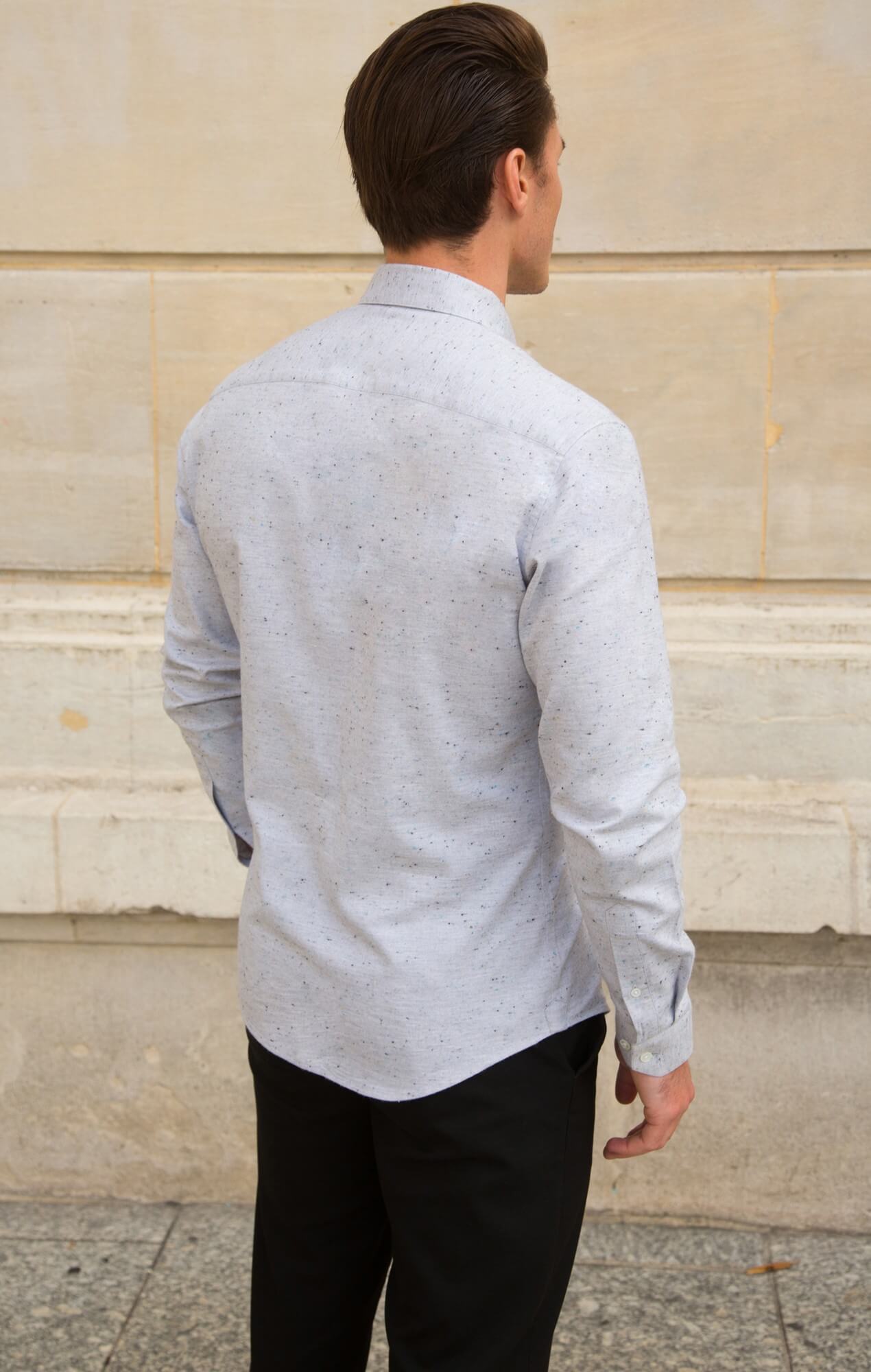 Grey shirt with micro dots