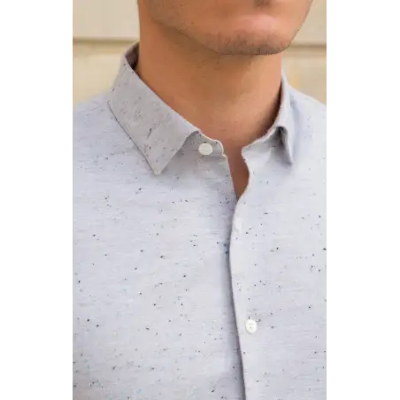 Chemise grise à puces Chemises pois