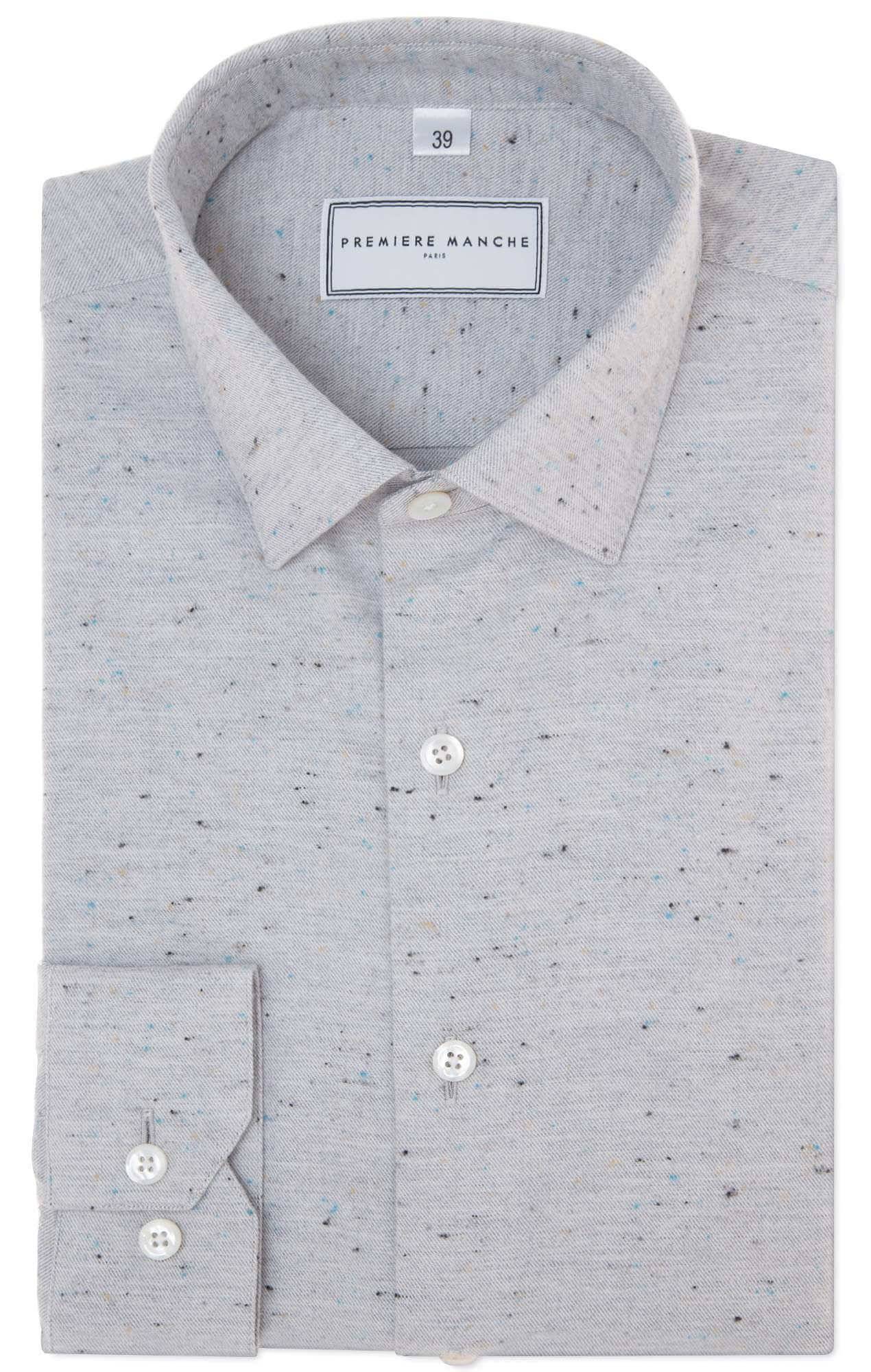 Chemise grise à puces Chemises pois