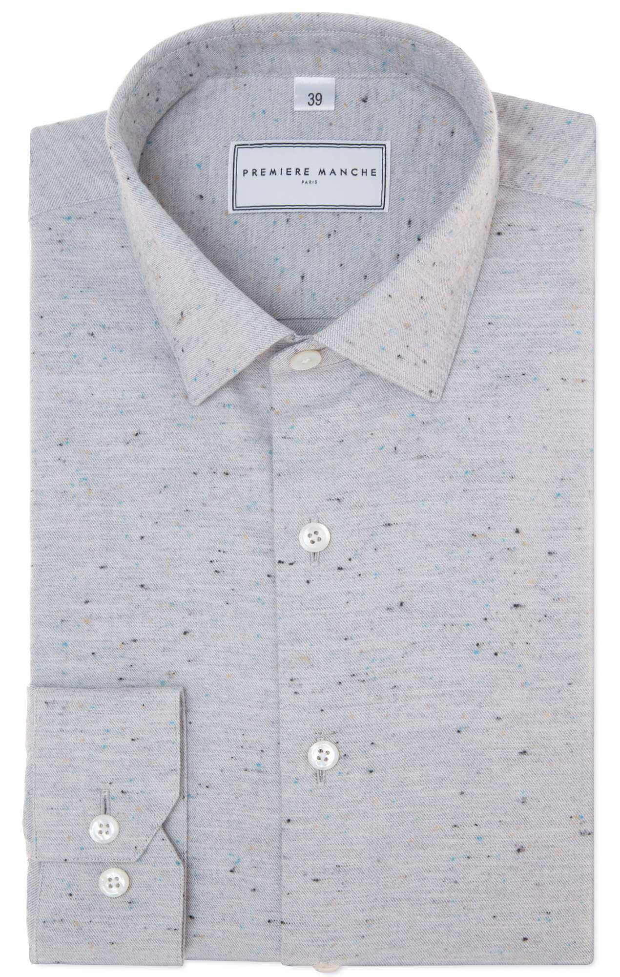 Grey shirt with micro dots