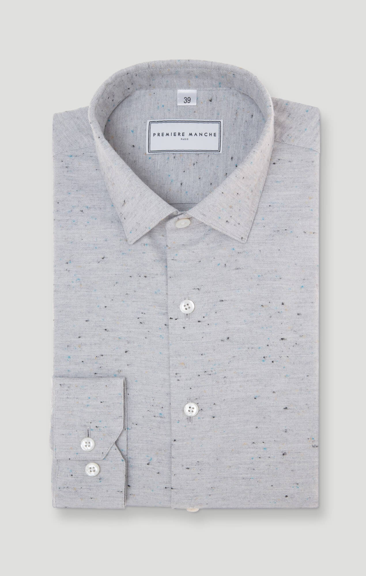 Grey shirt with micro dots
