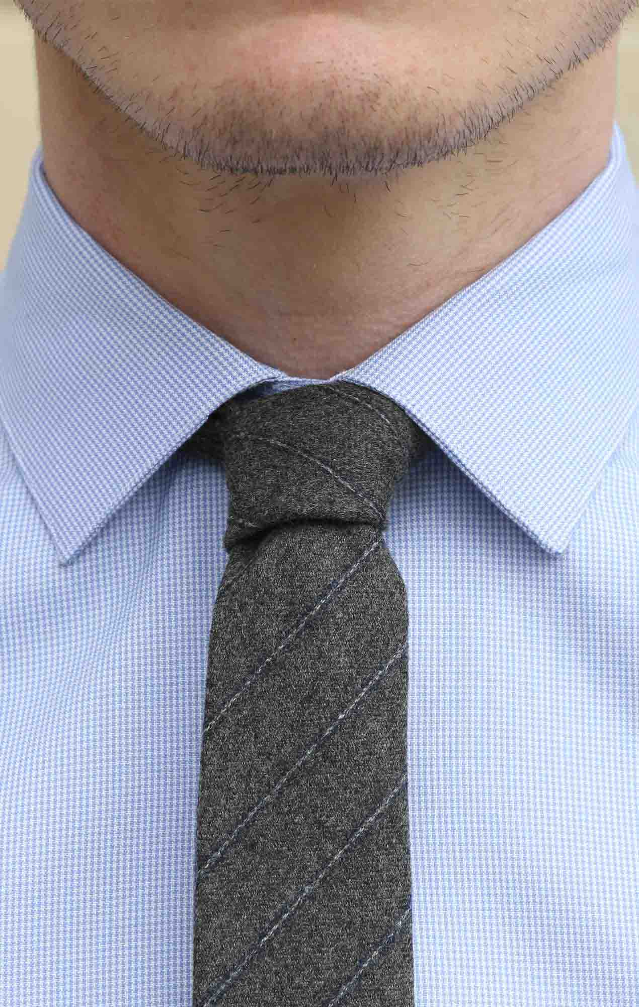 Cravate Barry cachemire gris
