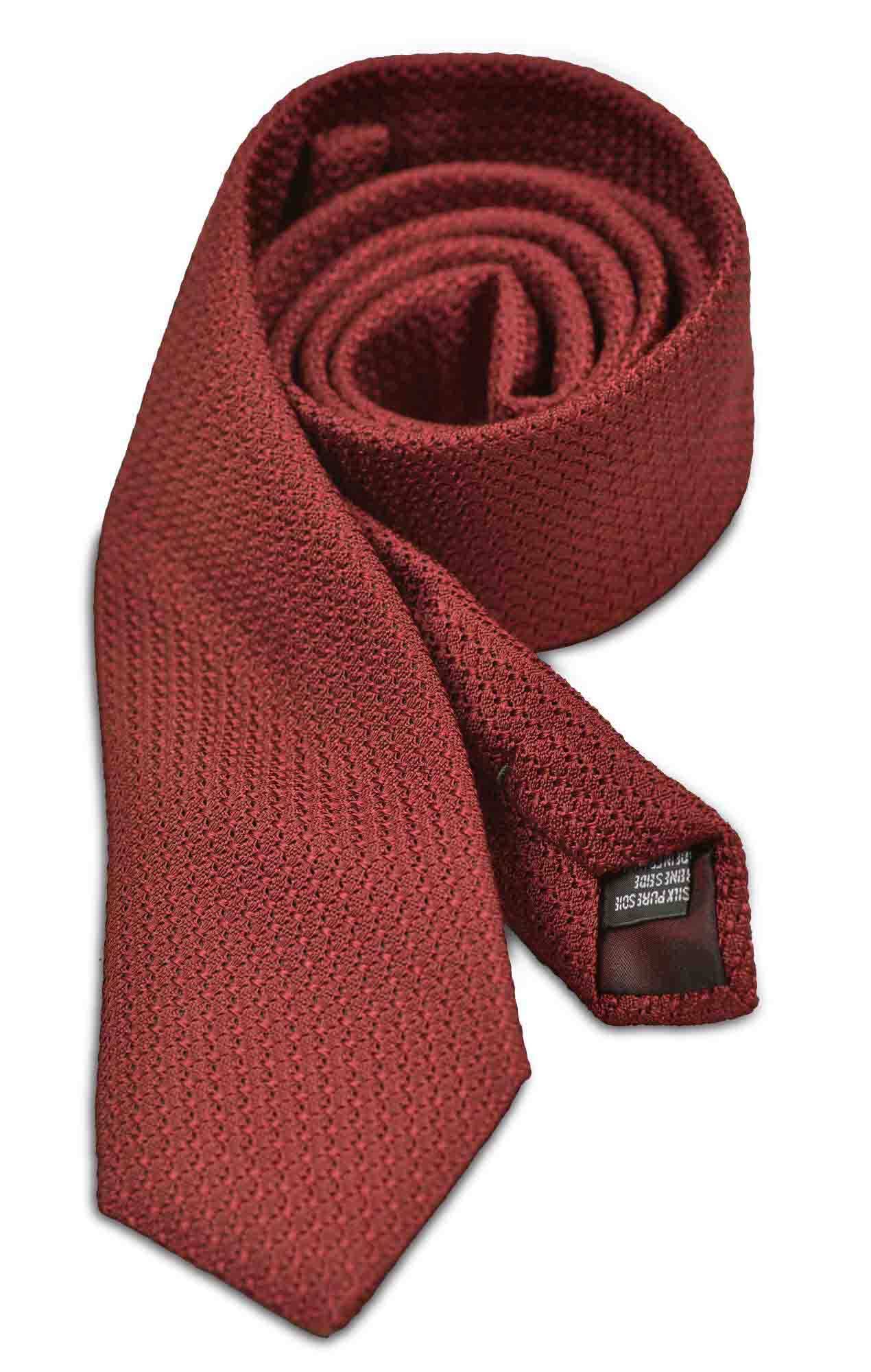 Cravate Austen grenadine rouge Cravates