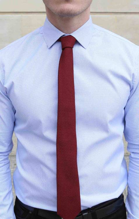 Cravate Austen grenadine rouge Cravates