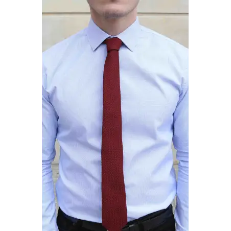 Cravate Austen grenadine rouge Cravates