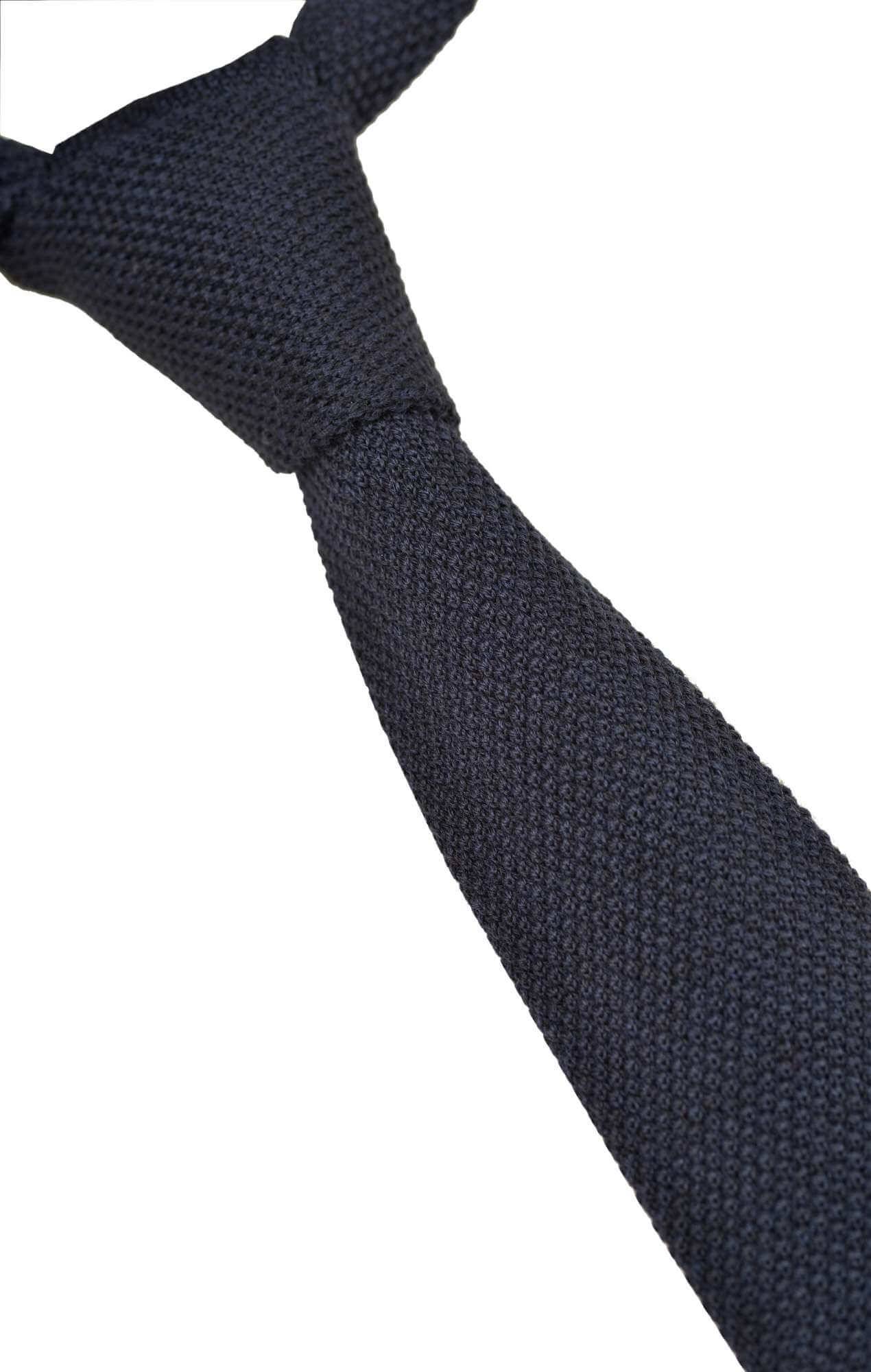Cravate Austen tricot bleu Cravates