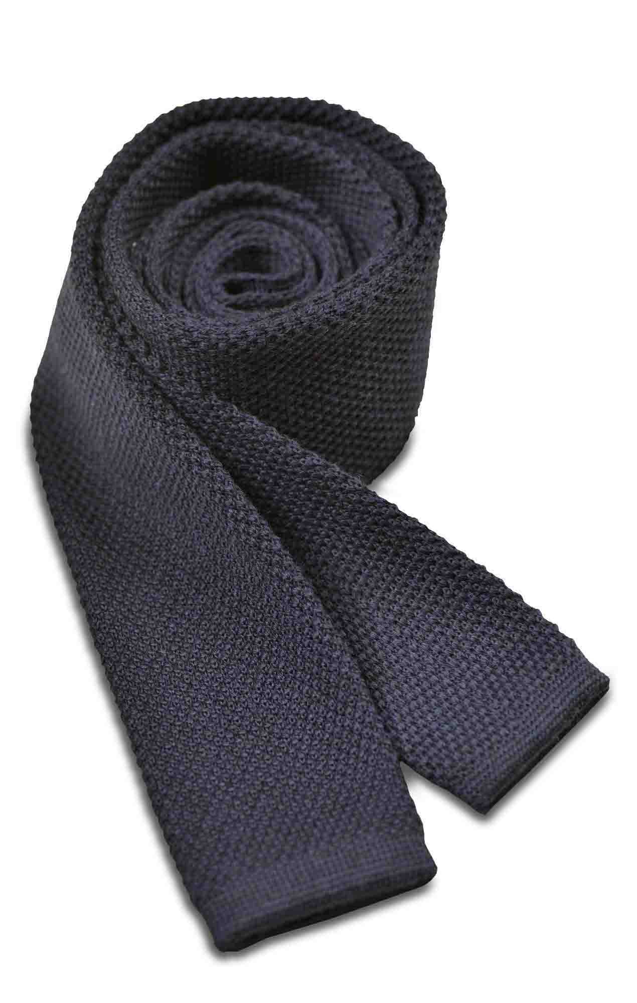 Cravate Austen tricot bleu Cravates