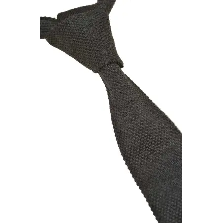 Cravate Austen tricot gris Home