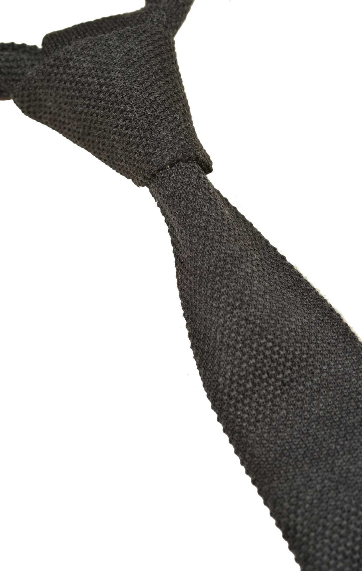 Cravate Austen tricot gris Home