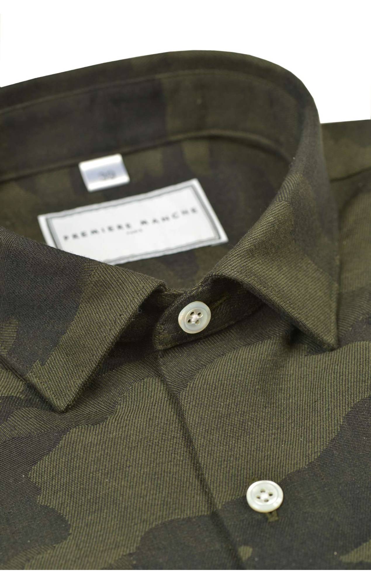 Blue striped chambray