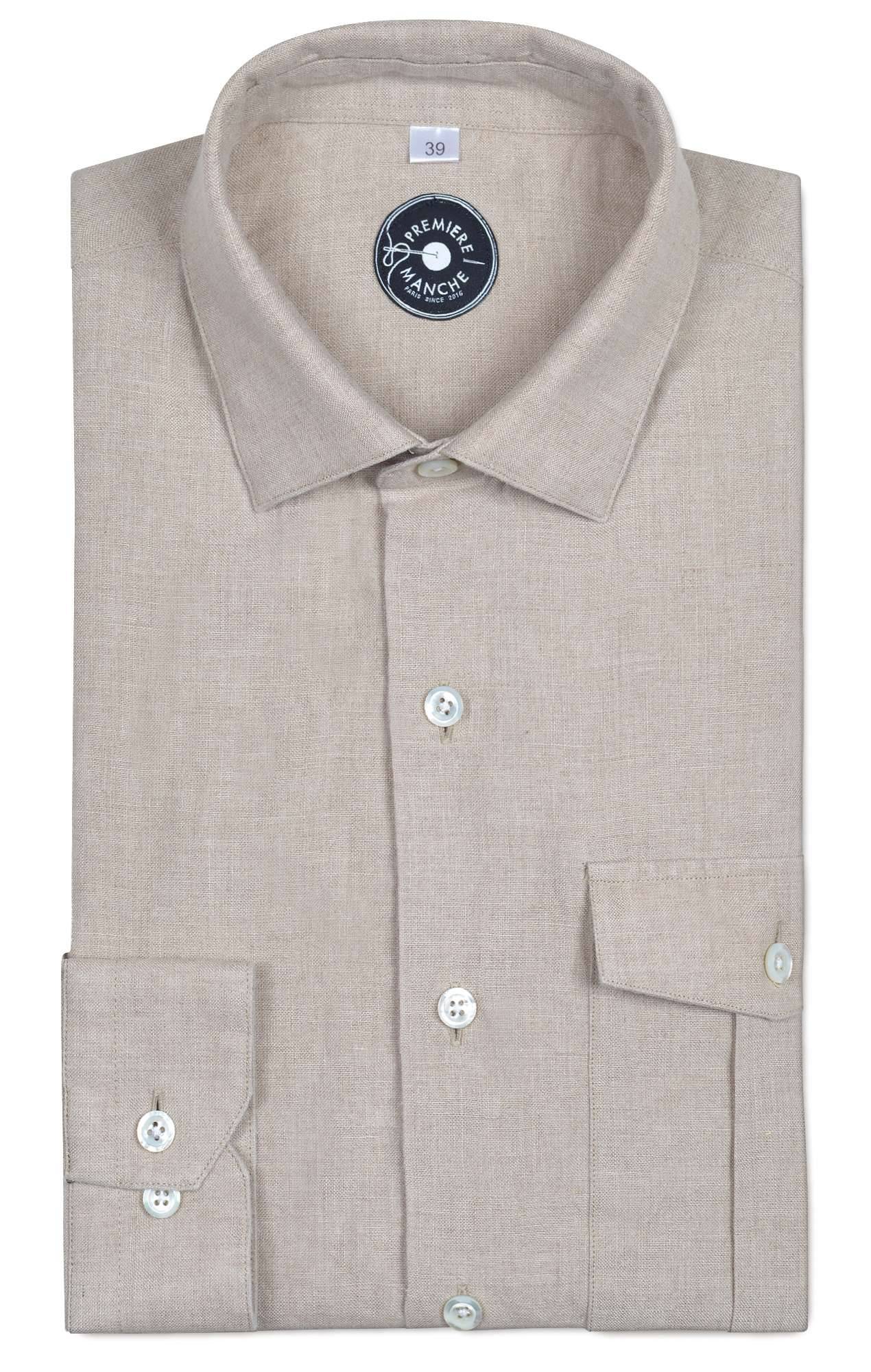 Beige linen shirt