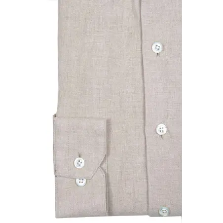 Chemise lin irlandais beige Chemises Hommes