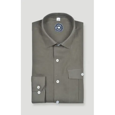 Chemise lin kaki Chemises casual