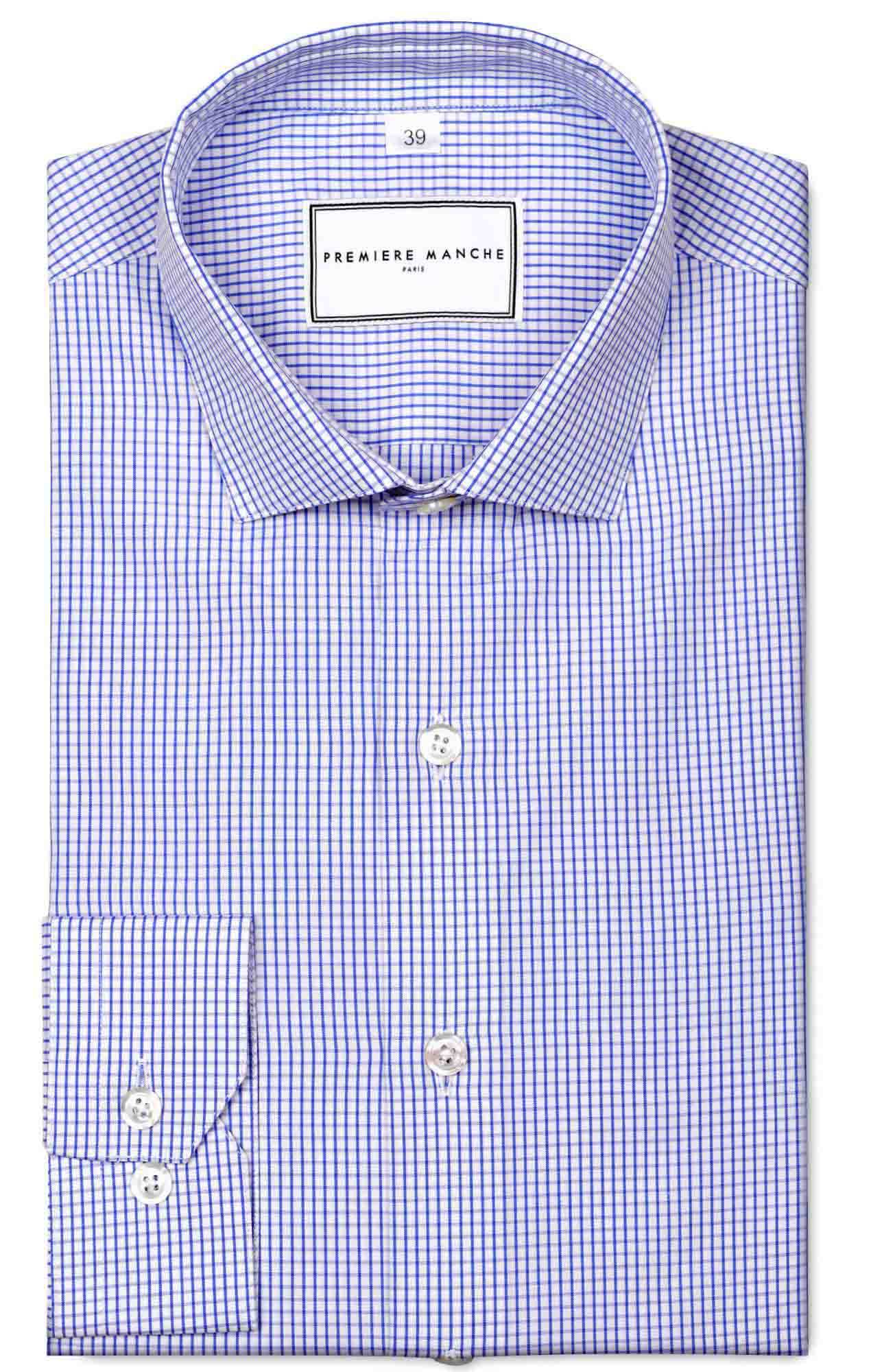 Chemise à carreaux bleu foncé Chemises Hommes
