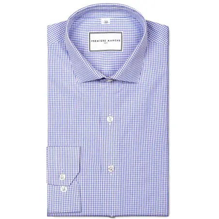 Checked blue shirt