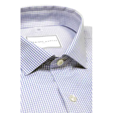 Chemise à carreaux bleu foncé Chemises Hommes
