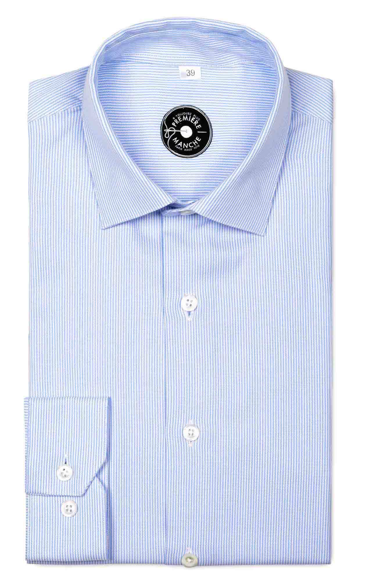 Chemise Oxford bleu rayé Chemises Hommes