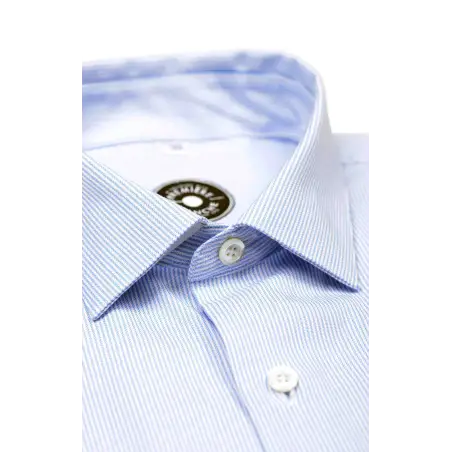 blue striped oxford shirt