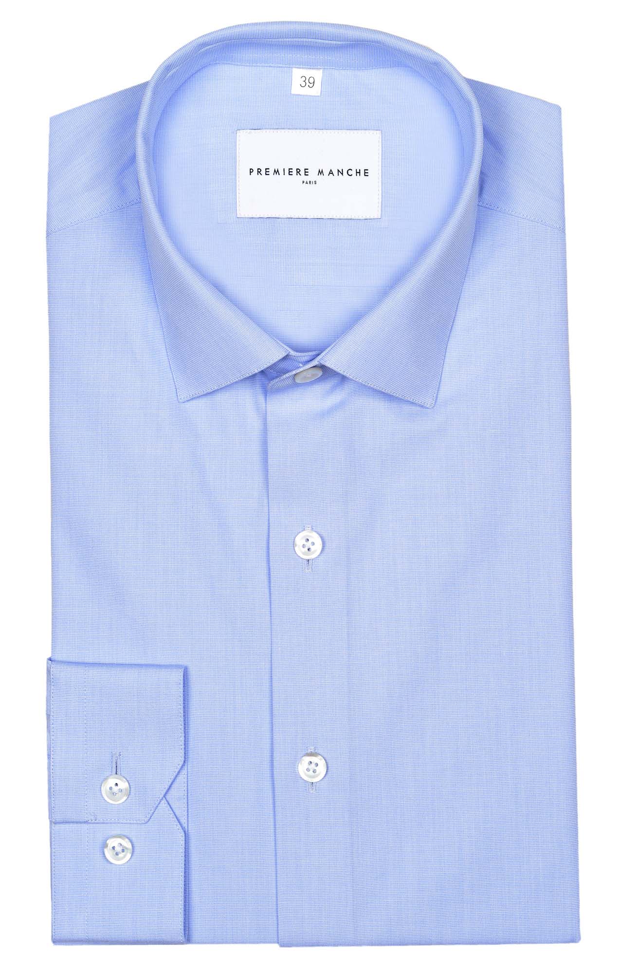 Chemise fil à fil bleu Chemises Hommes