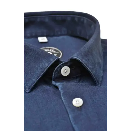 Chemise denim italien bleu Chemises Hommes
