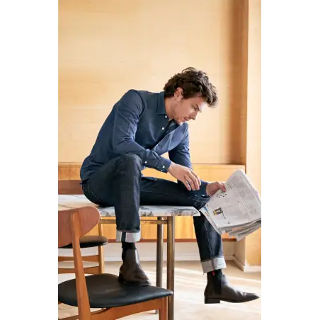Blue denim shirt