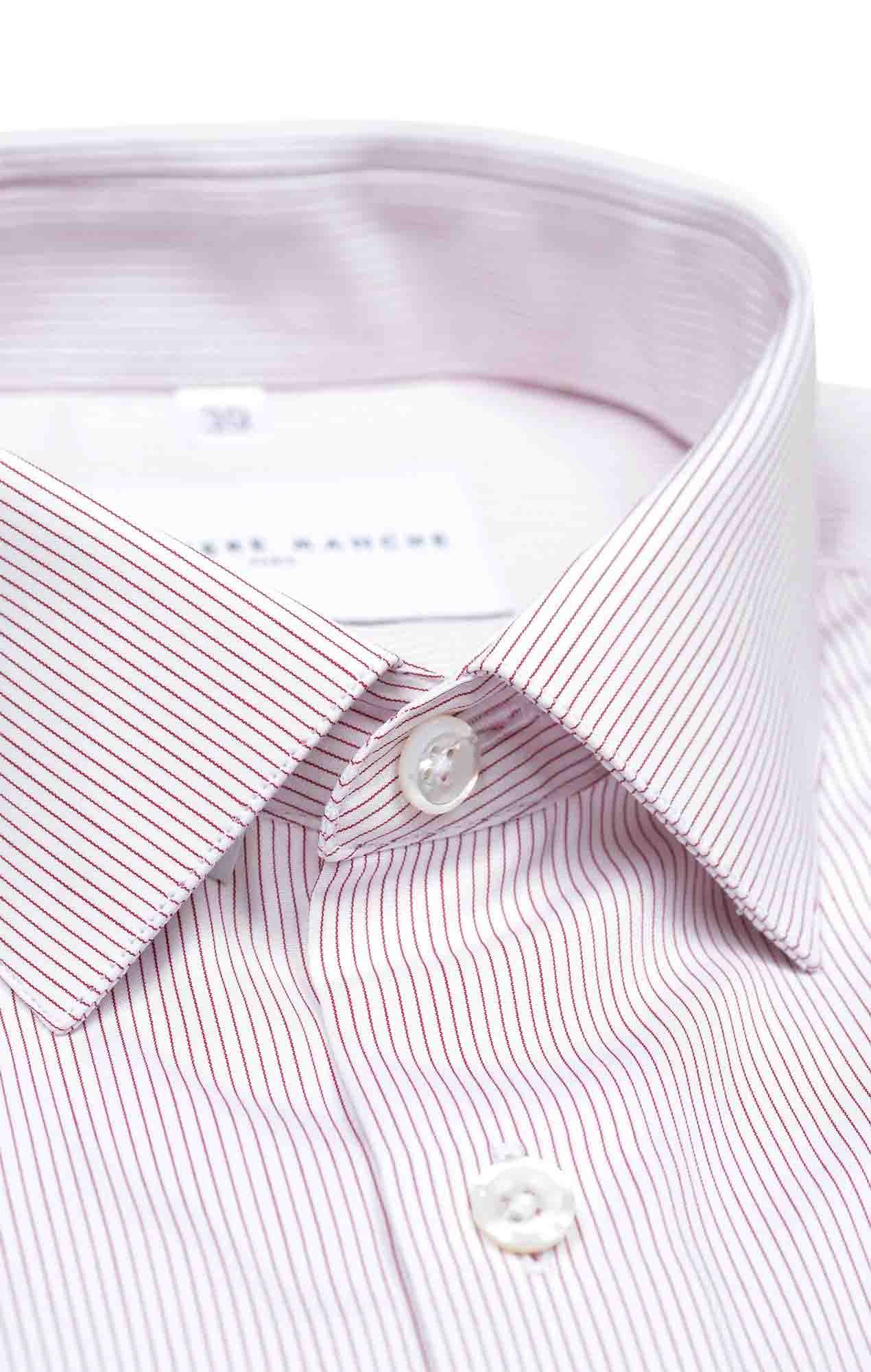 Chemise popeline rayée rouge Chemises Hommes