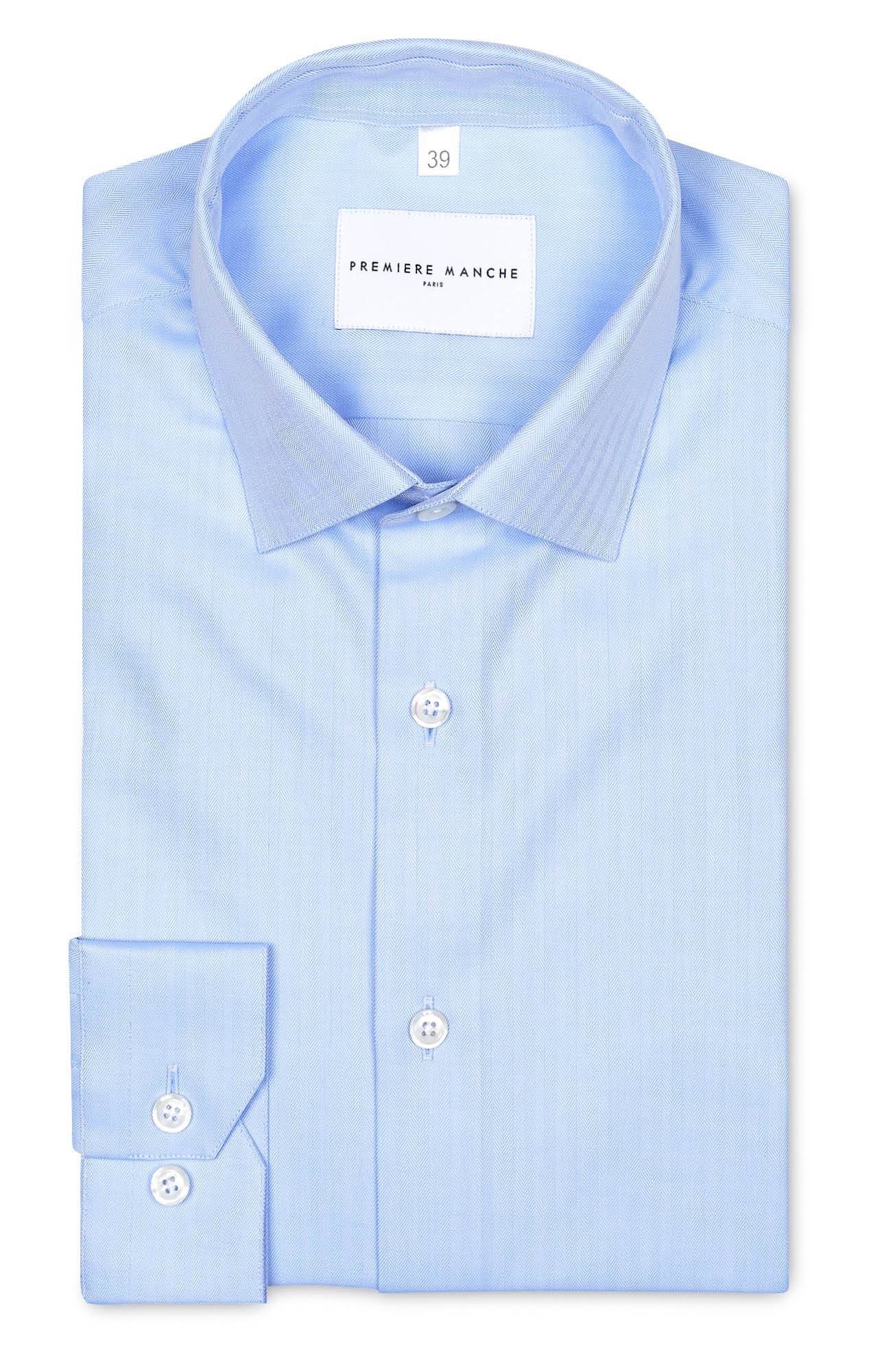 Chemise bleue à chevrons Chemises Hommes