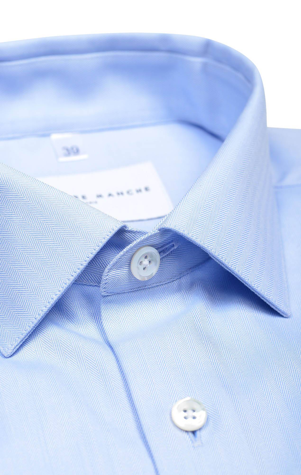 Blue herringbone shirt