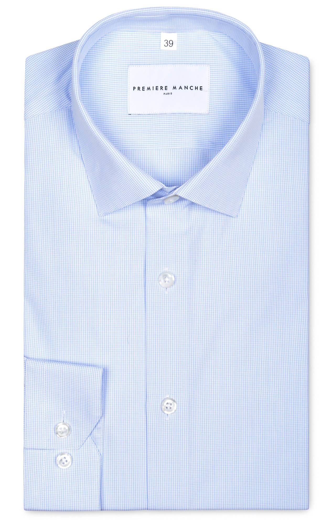 Chemise popeline petits carreaux Chemises Hommes
