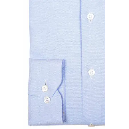 Blue oxford shirt officer collar