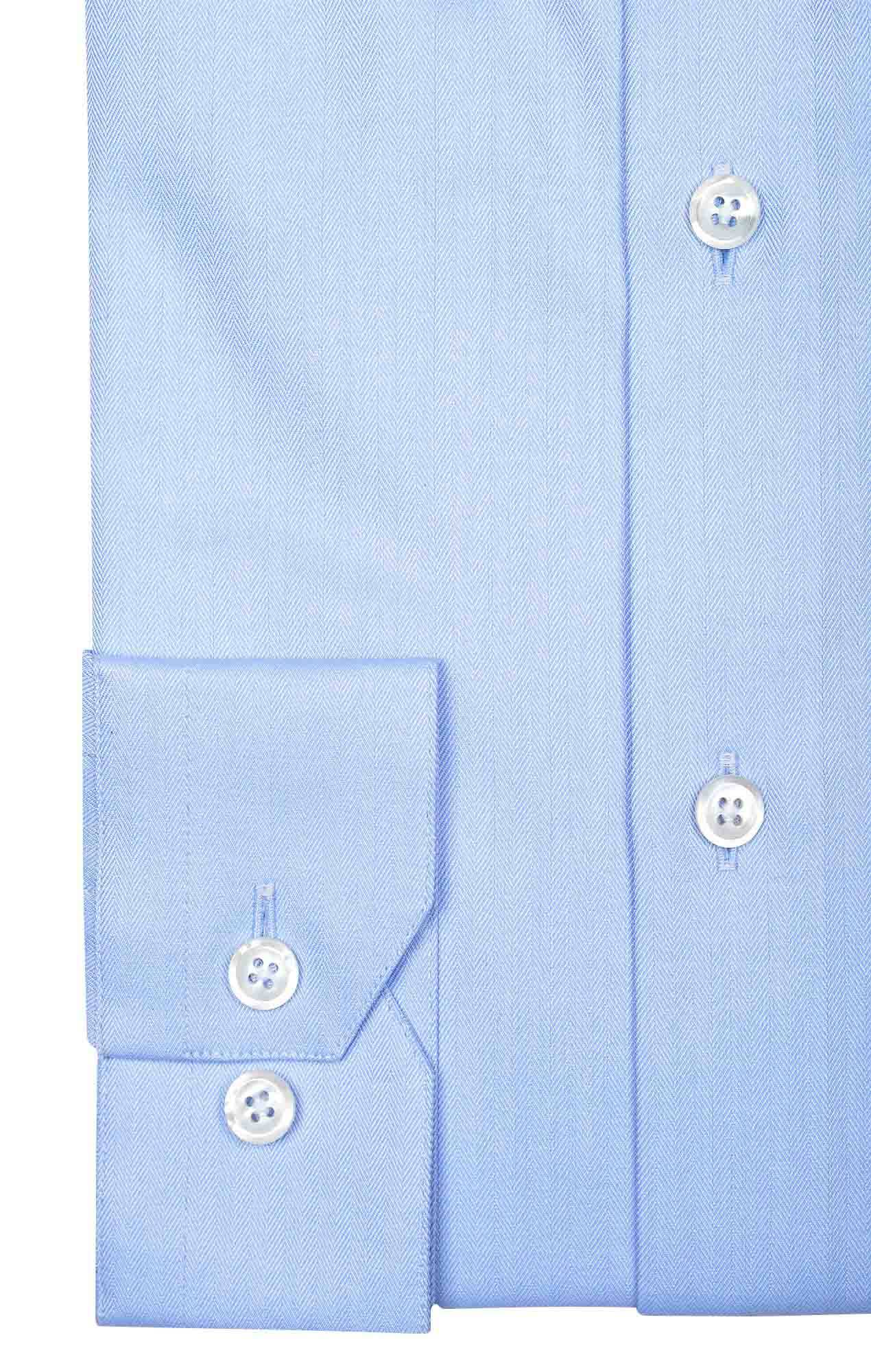 Blue herringbone shirt