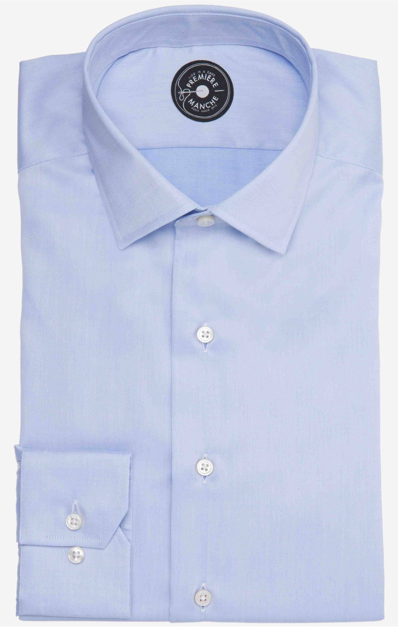 Blue shirt non iron