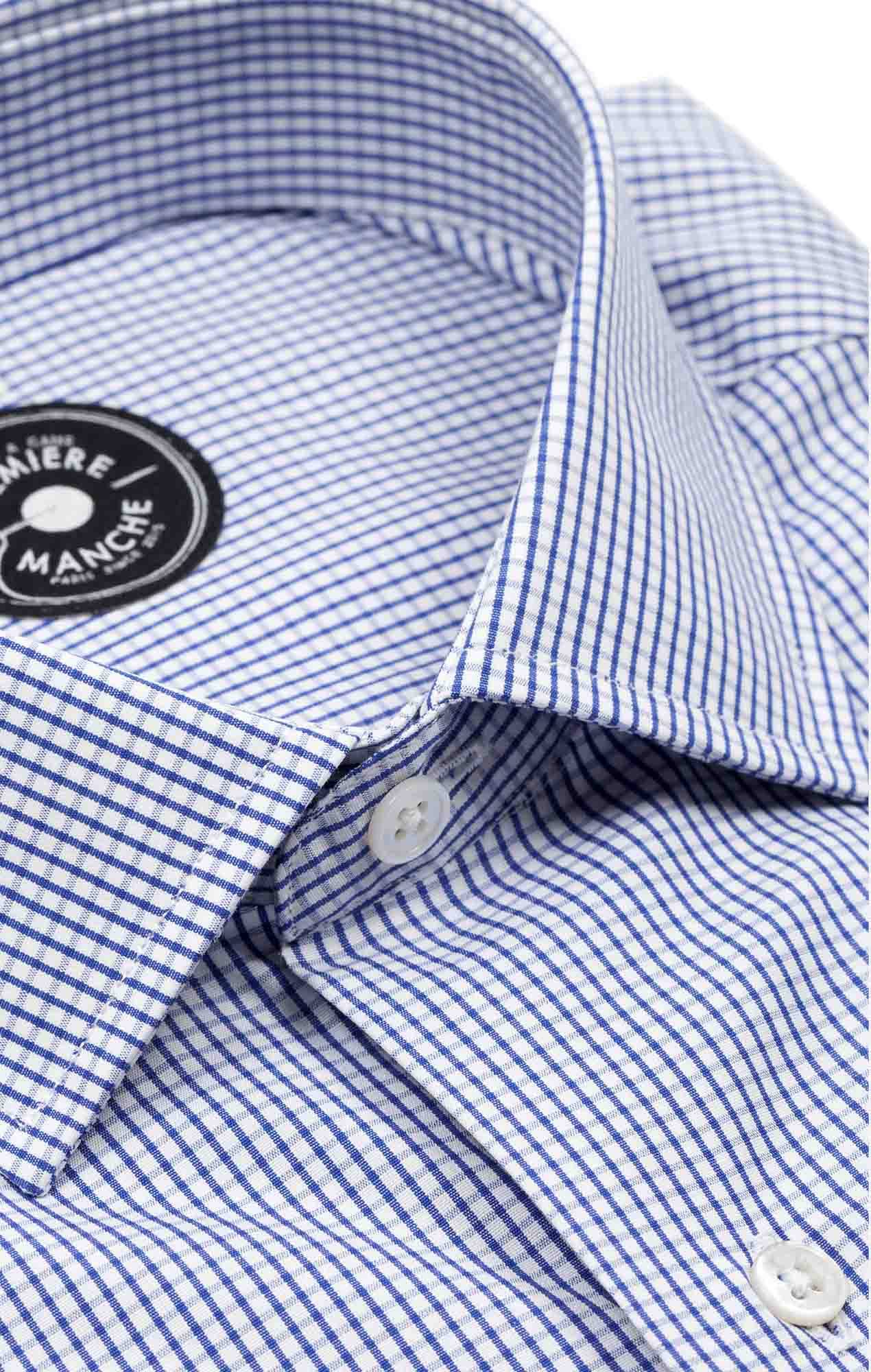 Chemise à carreaux bleu foncé Home
