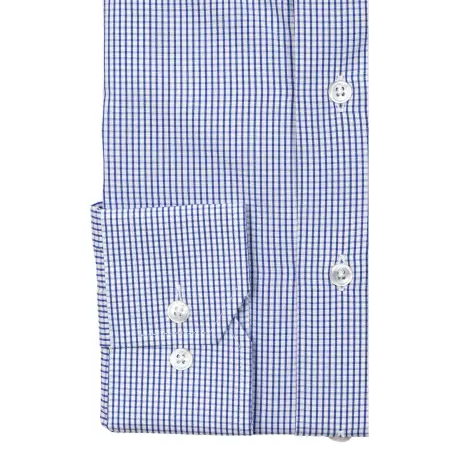 Chemise à carreaux bleu foncé Home