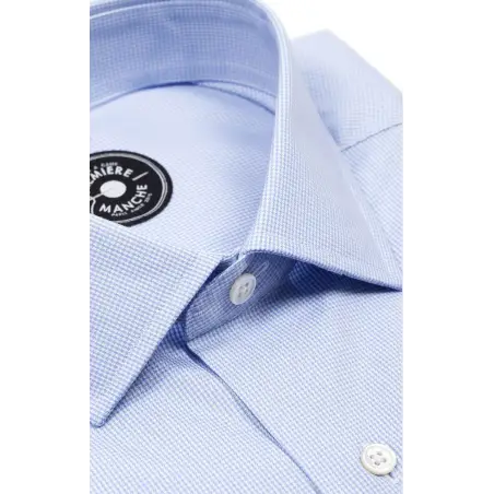 Chemise oxford bleu pied de poule Chemises Hommes
