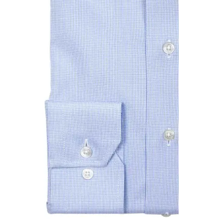 Chemise oxford bleu pied de poule Chemises Hommes