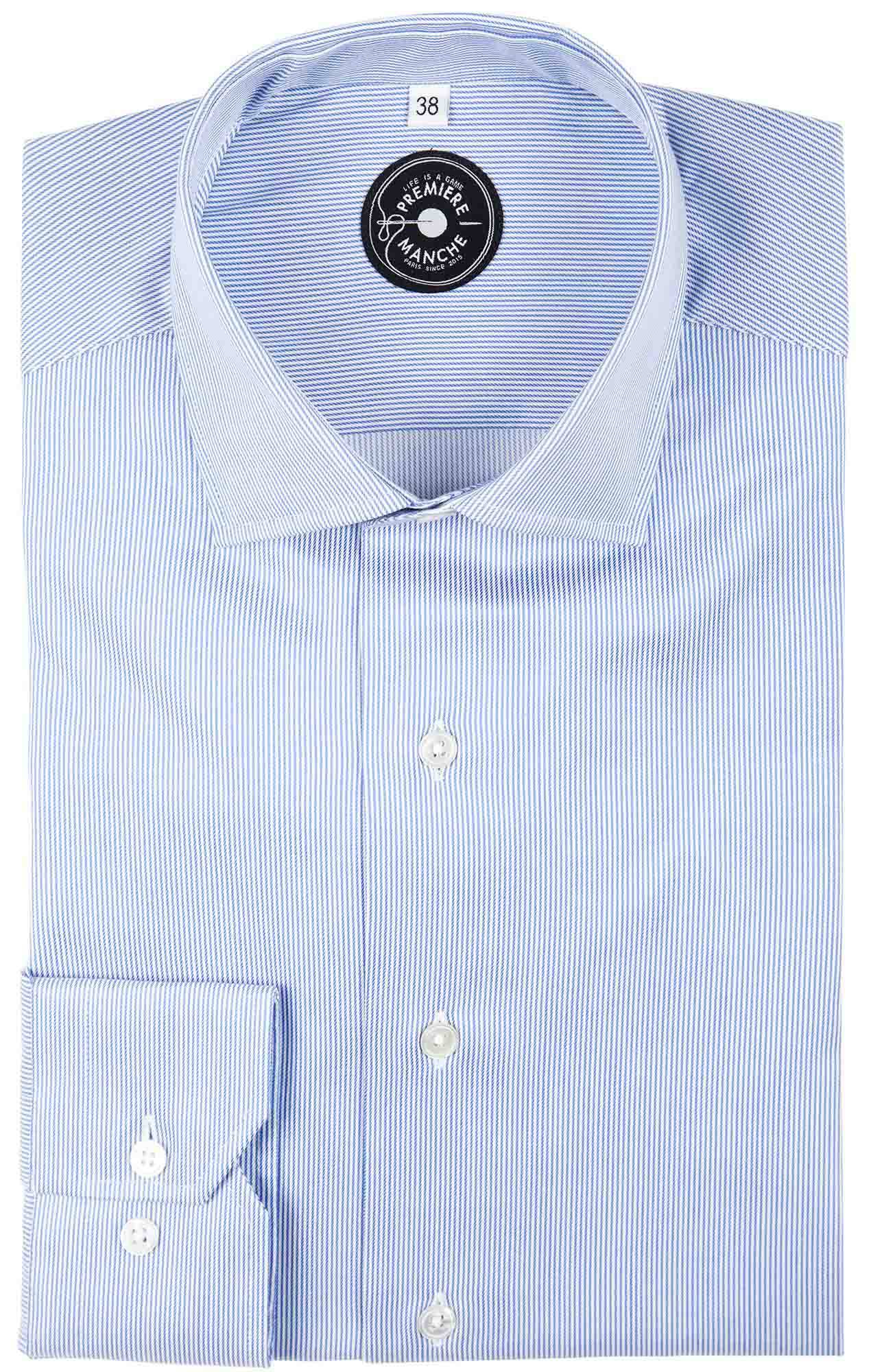 Chemise rayée bleue Home