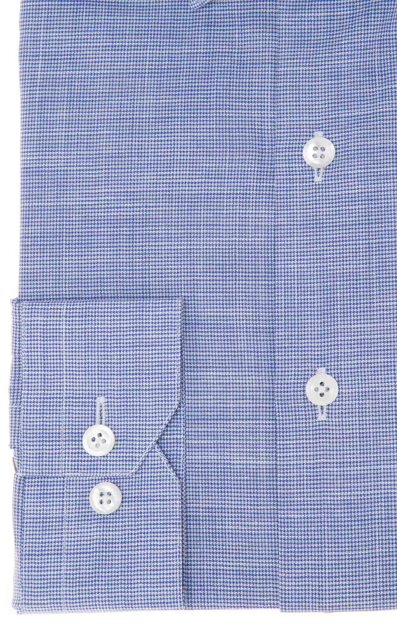 Chemise chambray bleue pied de poule Chemises Hommes