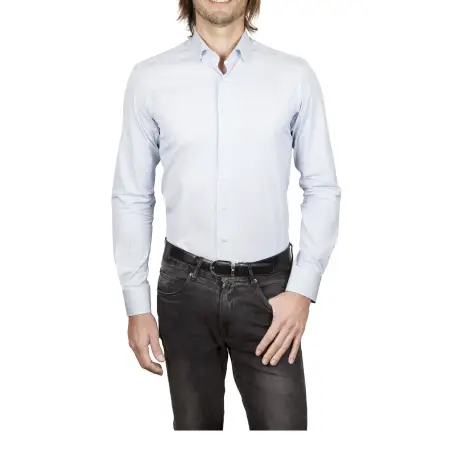 Small blue striped shirt