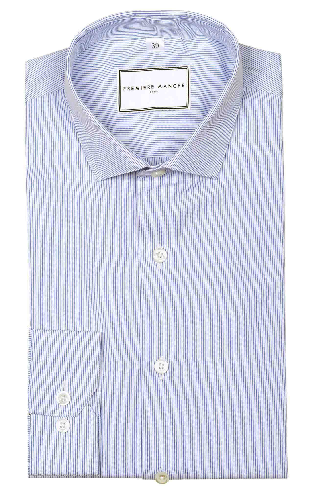 Small blue striped shirt