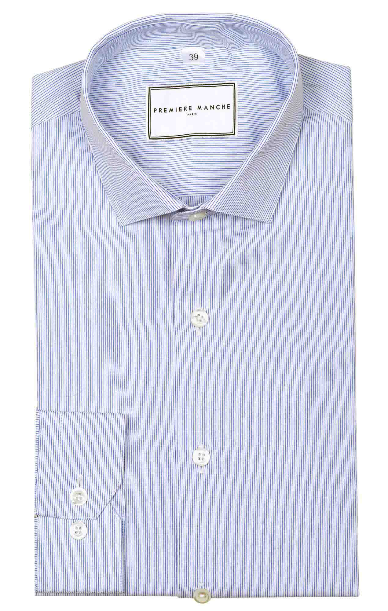 Chemise bleue milleraies Chemises Hommes