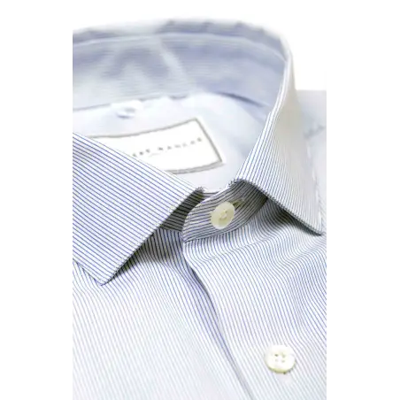 Chemise bleue milleraies Chemises Hommes