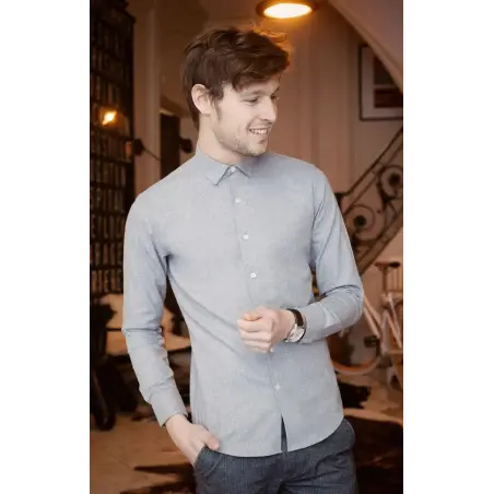 Light blue flannel shirt