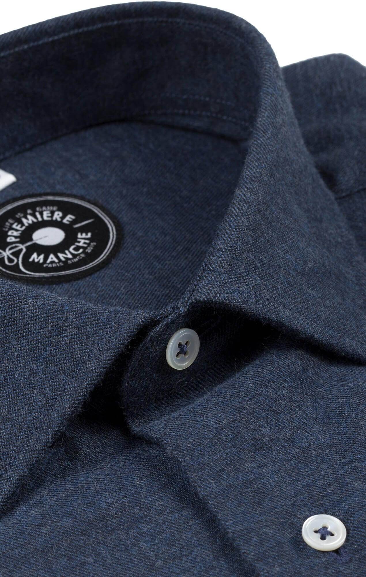 Dark blue flannel shirt