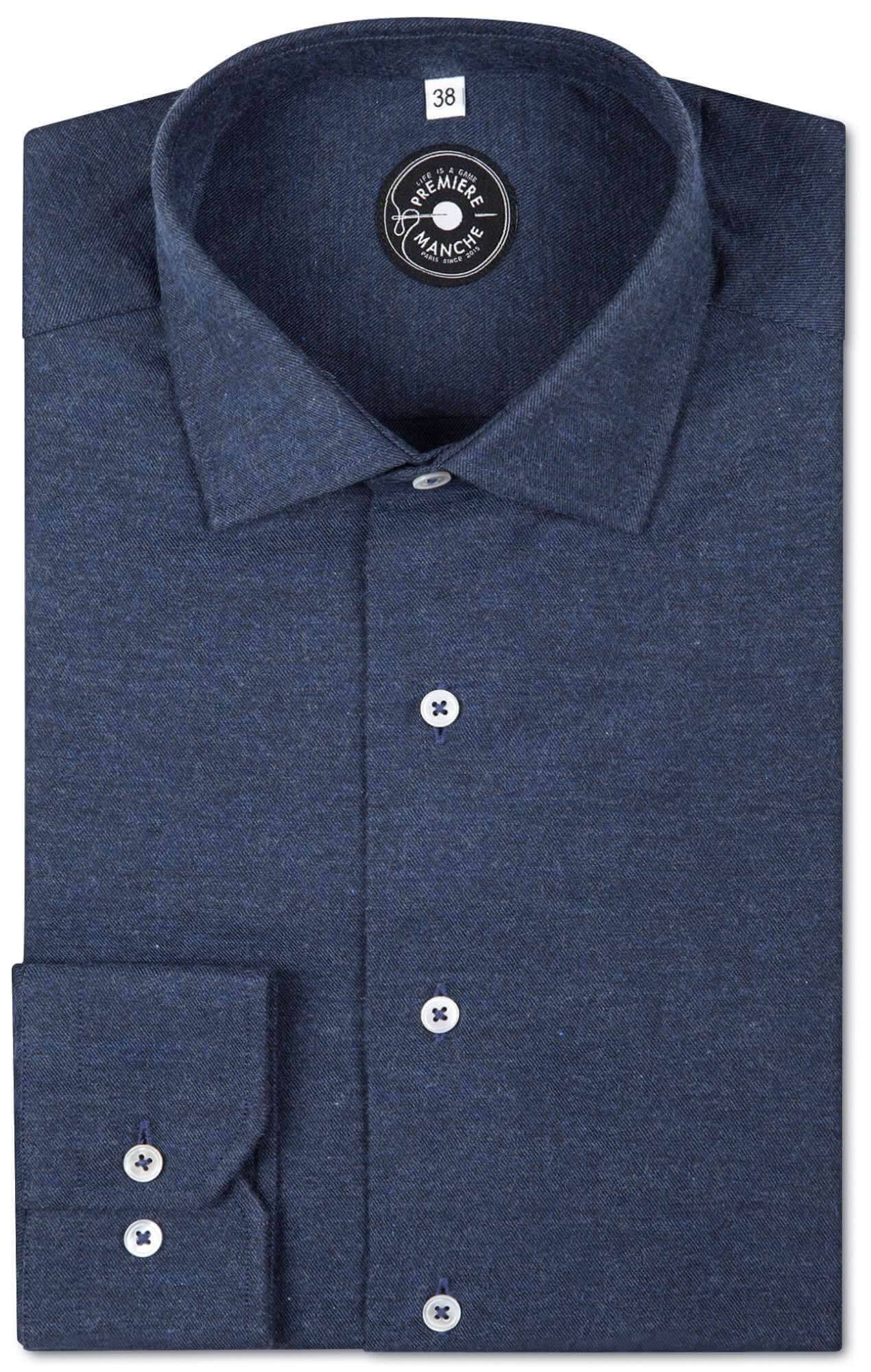 Dark blue flannel shirt
