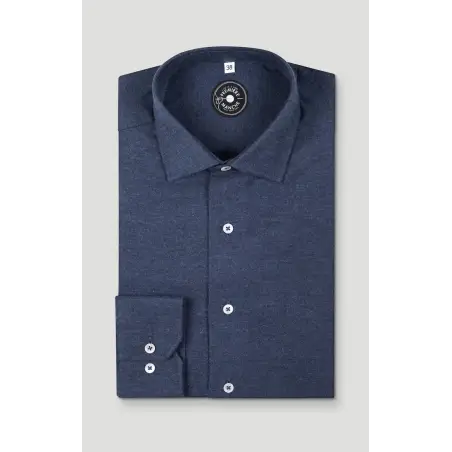 Chemise flanelle bleue foncé - très douce Chemises Hommes